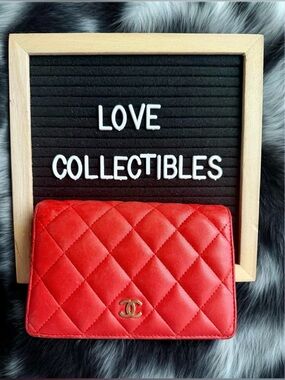 CHANEL Lambskin Quilted Long Wallet